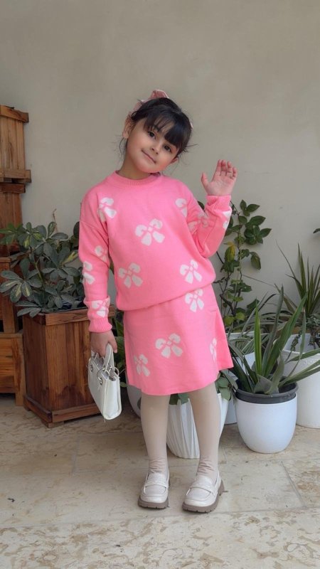 طقم تنورة صوف