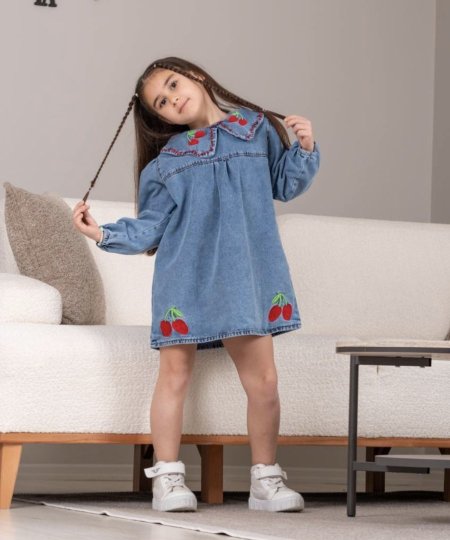 فستان جينز خريفي