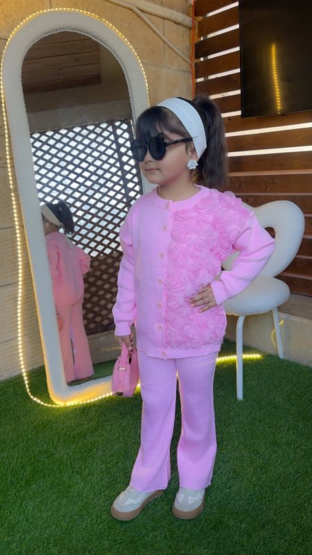 طقم بناتي زهري